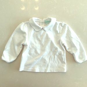 EUC Petit Ami Peter Pan Collared Long Sleeve Shirt